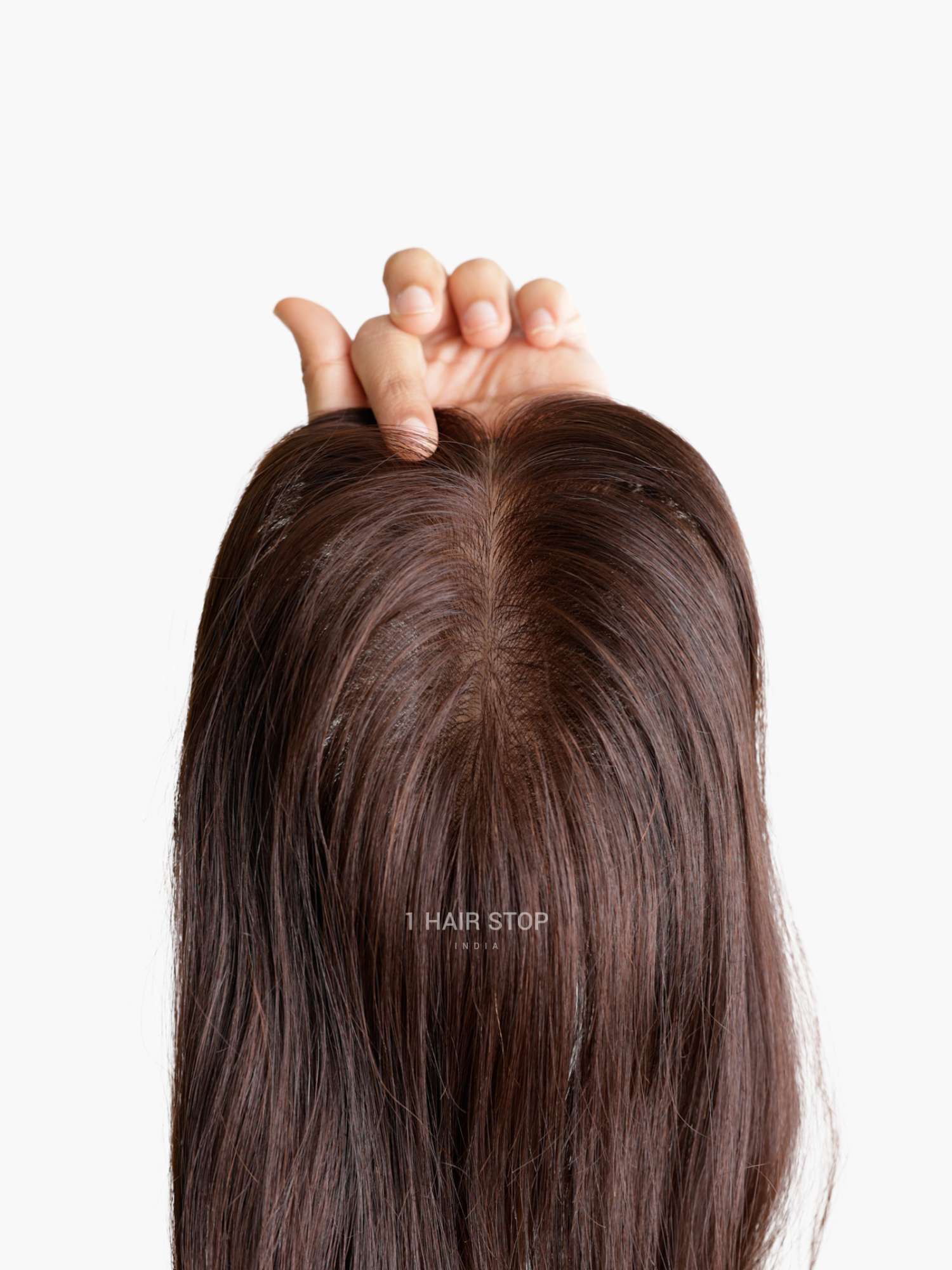 Wide silk hair topper size 4x5