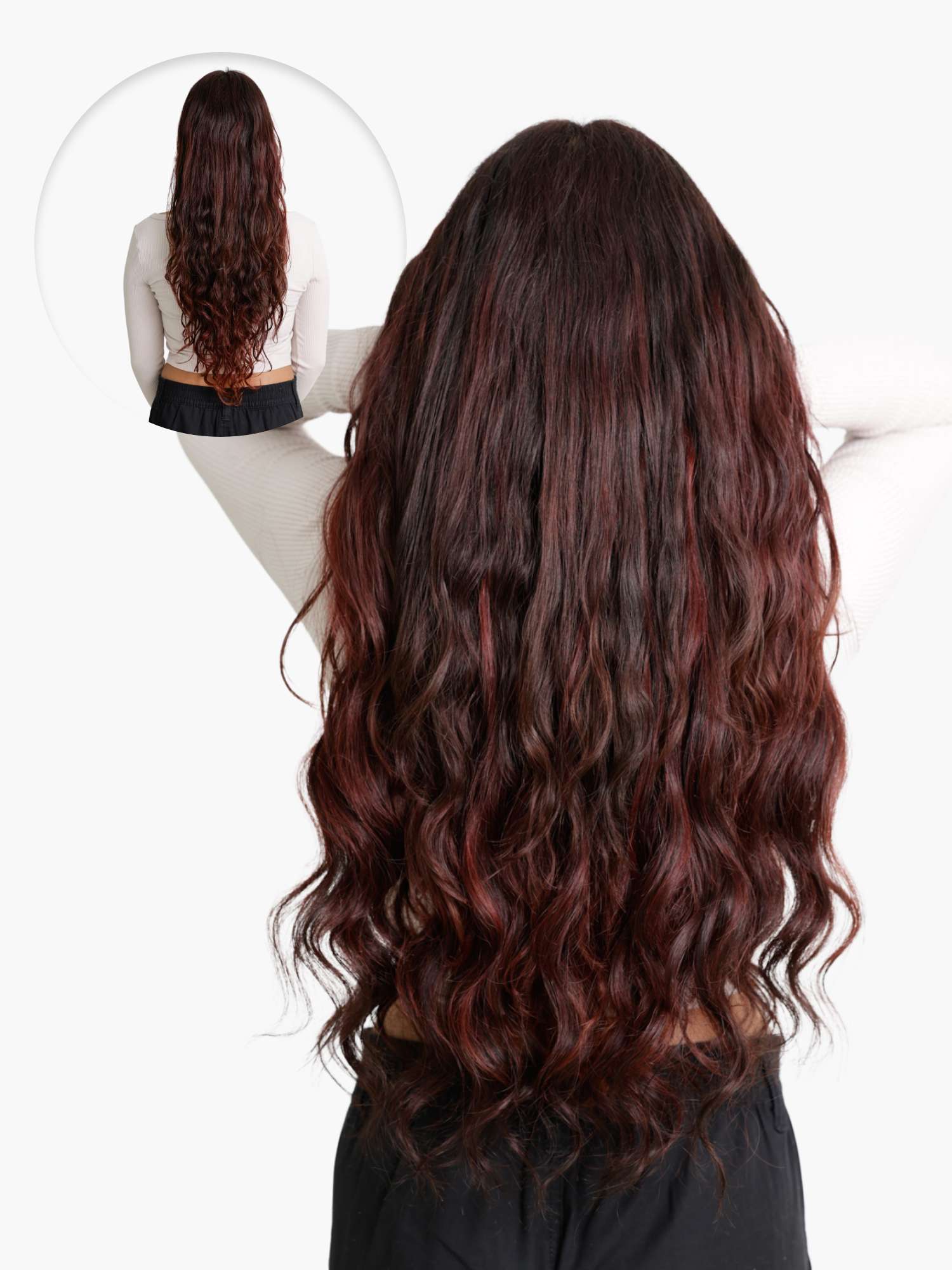 Burgundy Blend - Seamless 3 Set Clip-in Extensions
