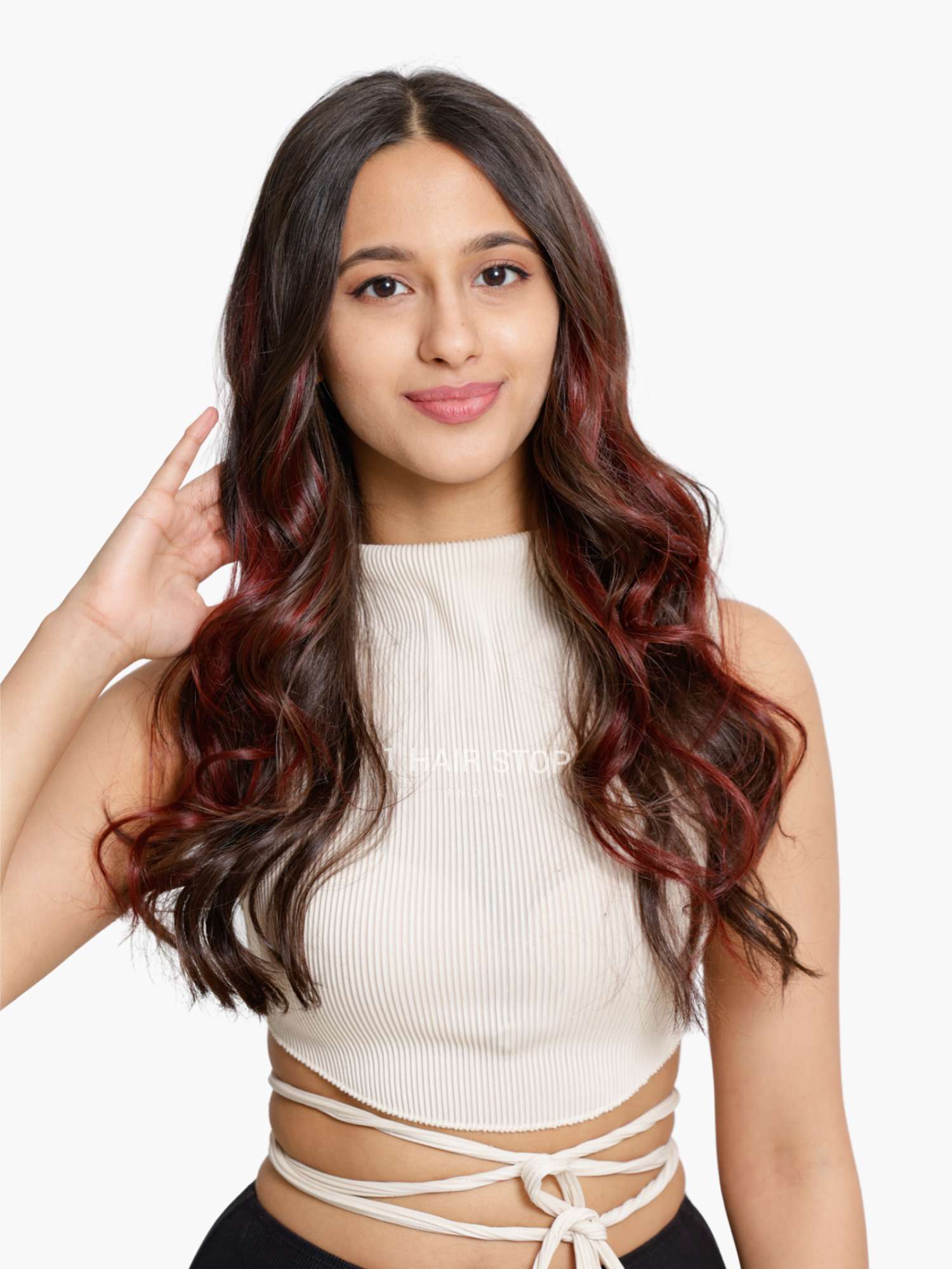 Ombré Burgundy Streaks