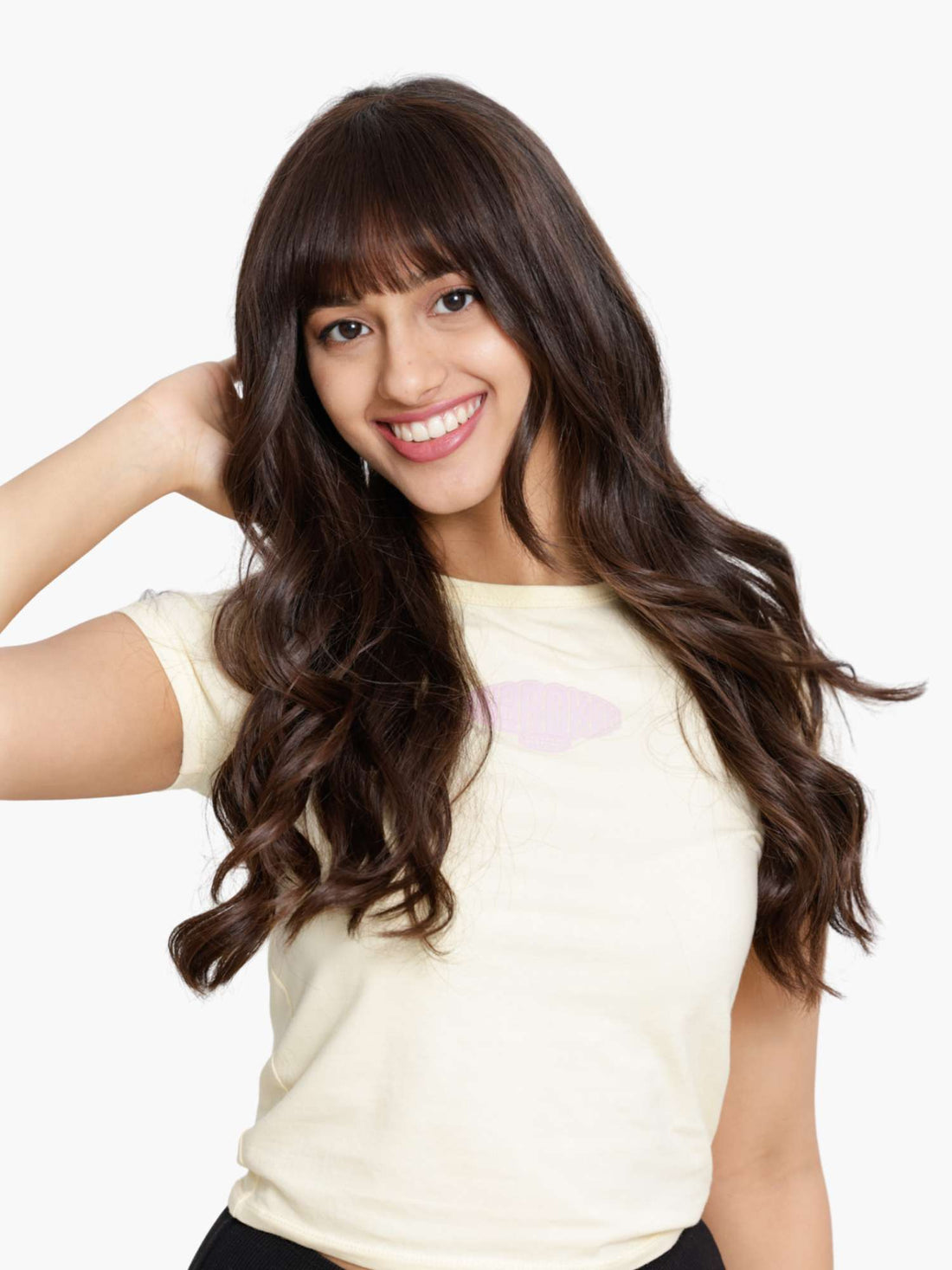 Clip-in bangs with side