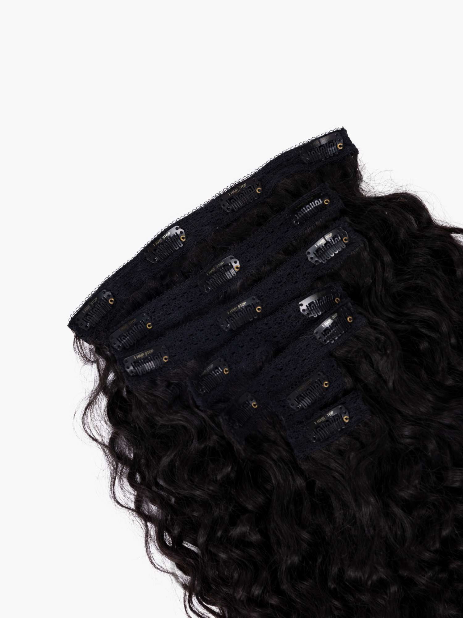 Curly-7 set clip-in hair extensions