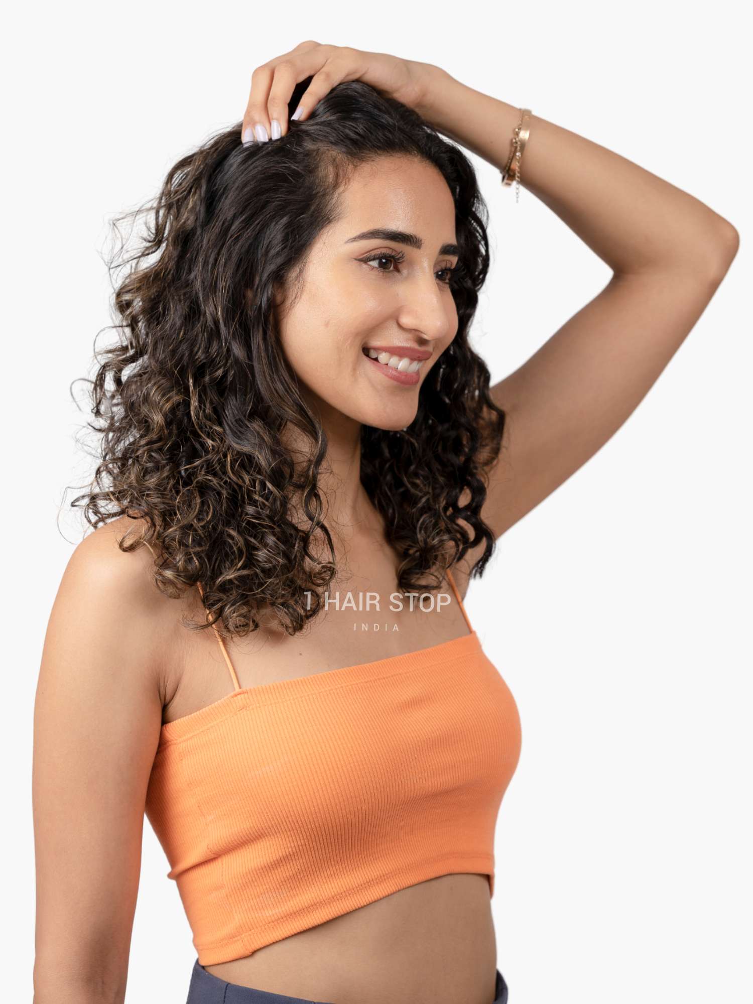 Invisible curly hair patch