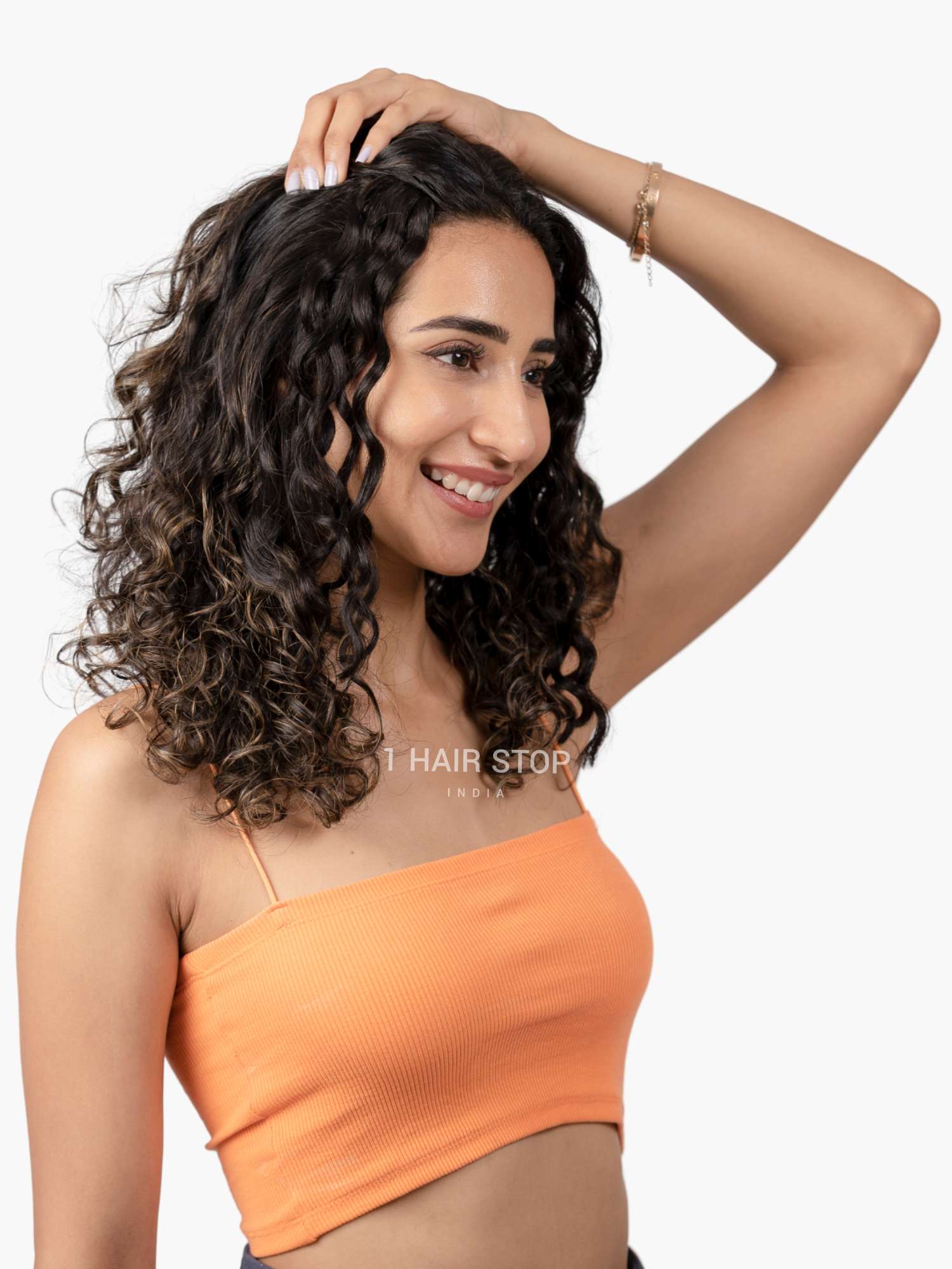 Invisible curly hair patch