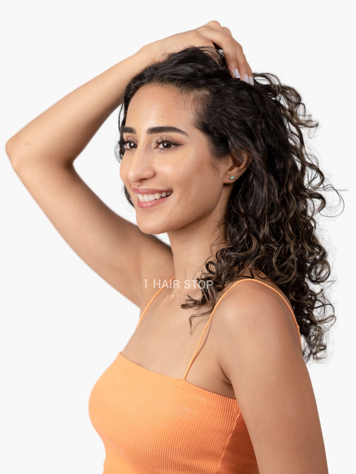 Invisible curly hair patch