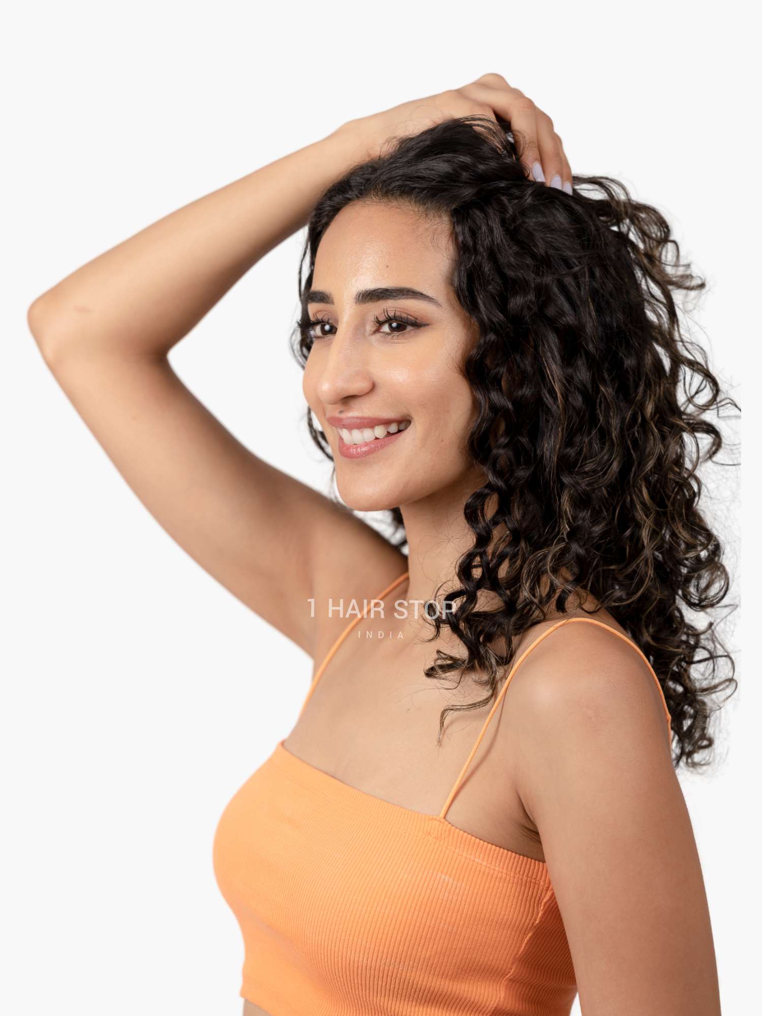 Invisible curly hair patch