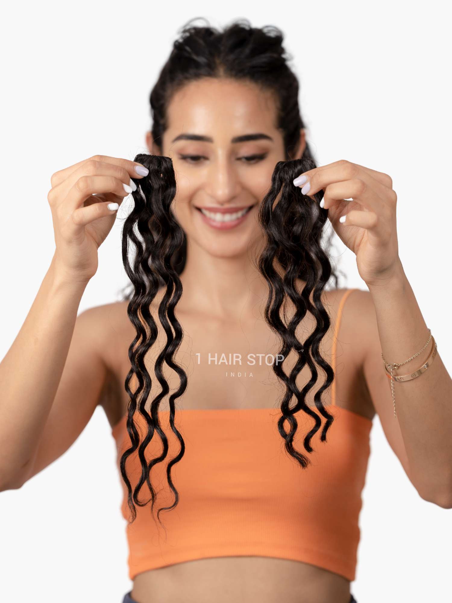 Invisible curly hair patch