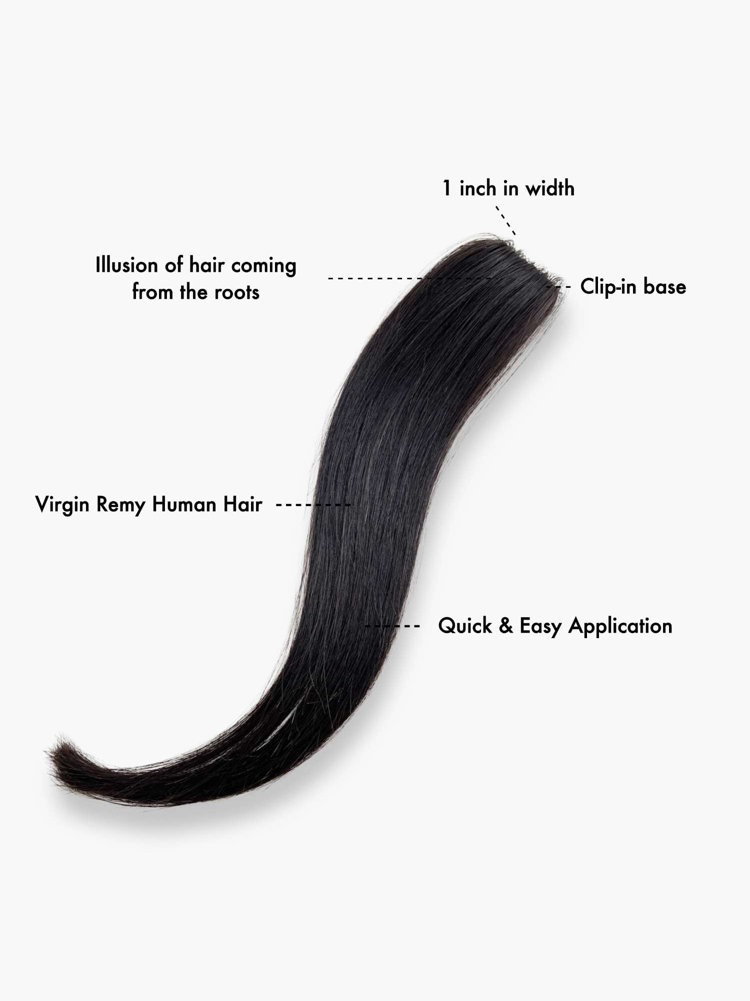 Wavy invisible hair patch