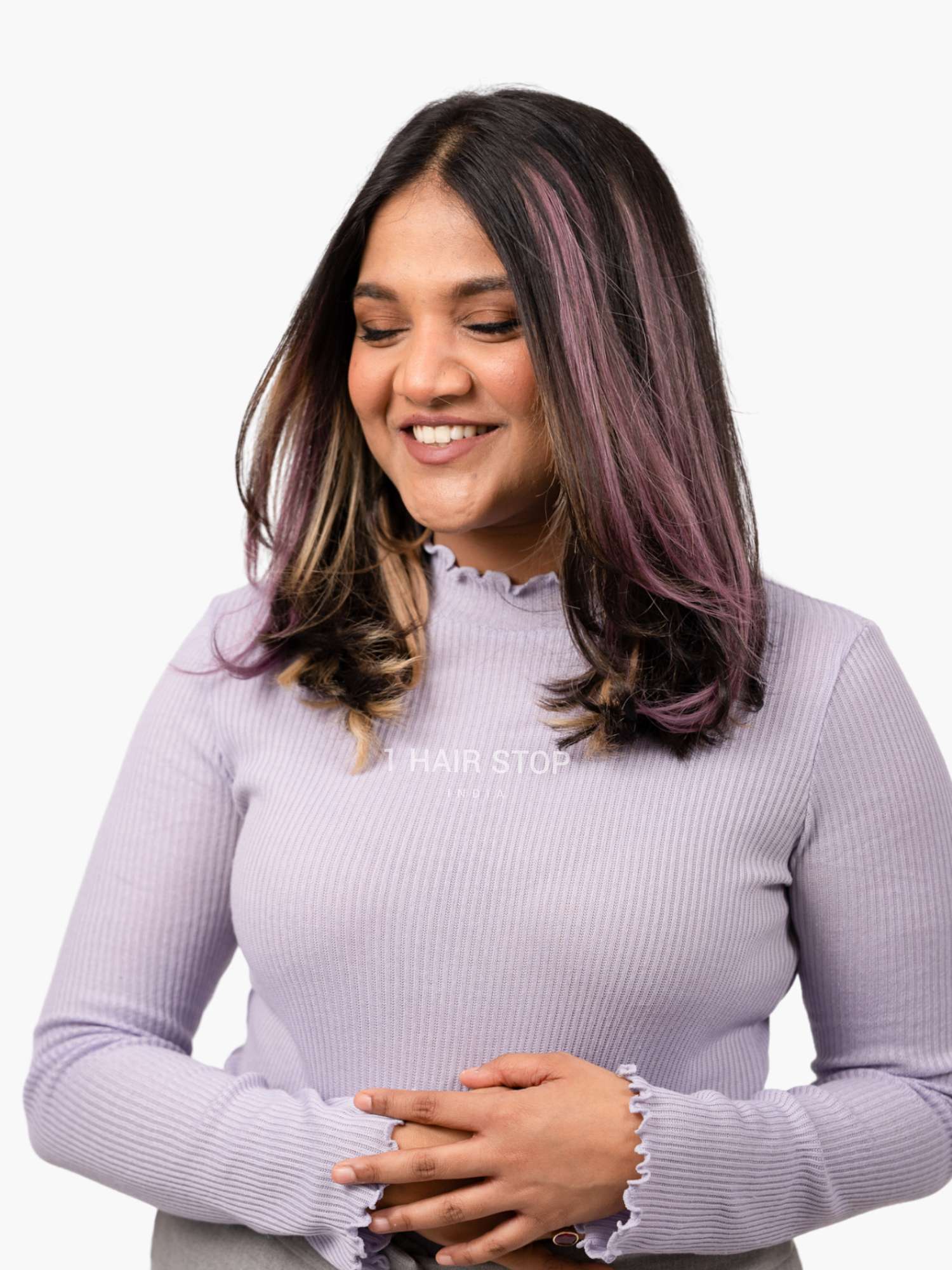 Lavender color streaks