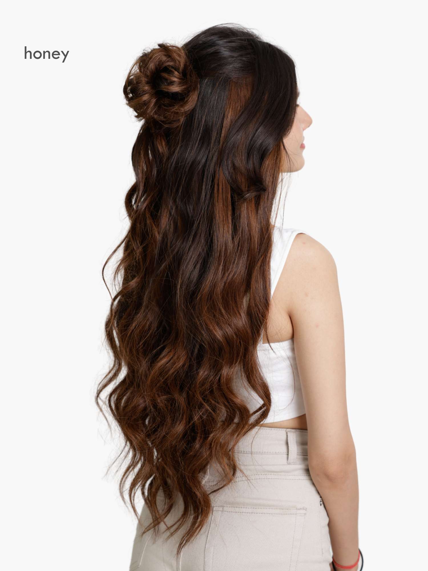 Honey colour Messy bun scrunchie