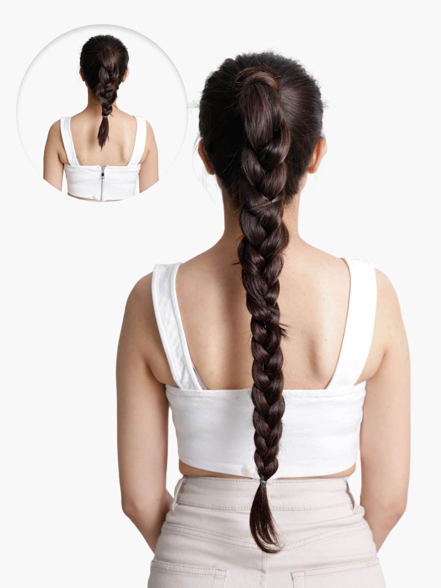 Braided ponytail extension