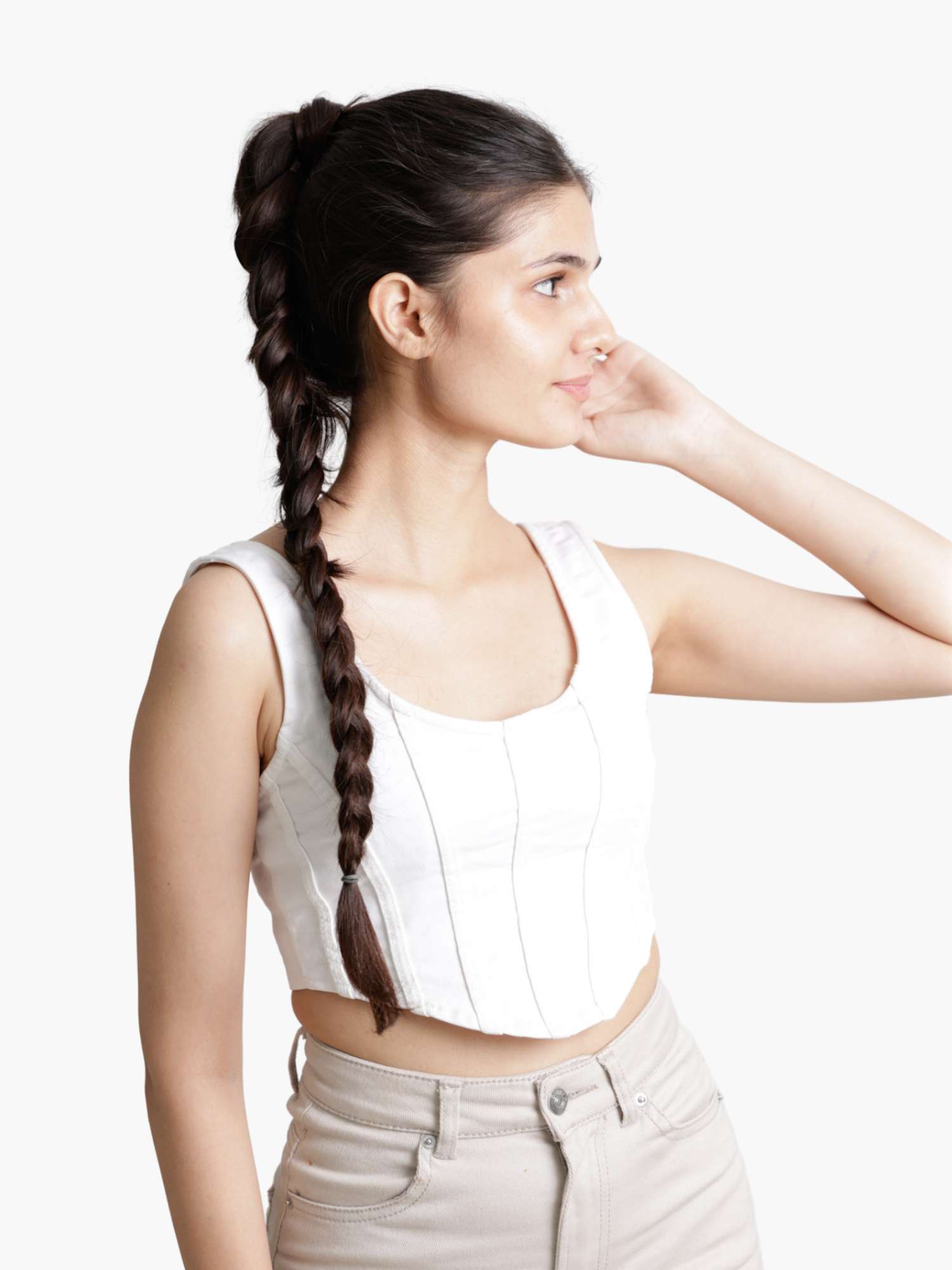 Braided ponytail extension