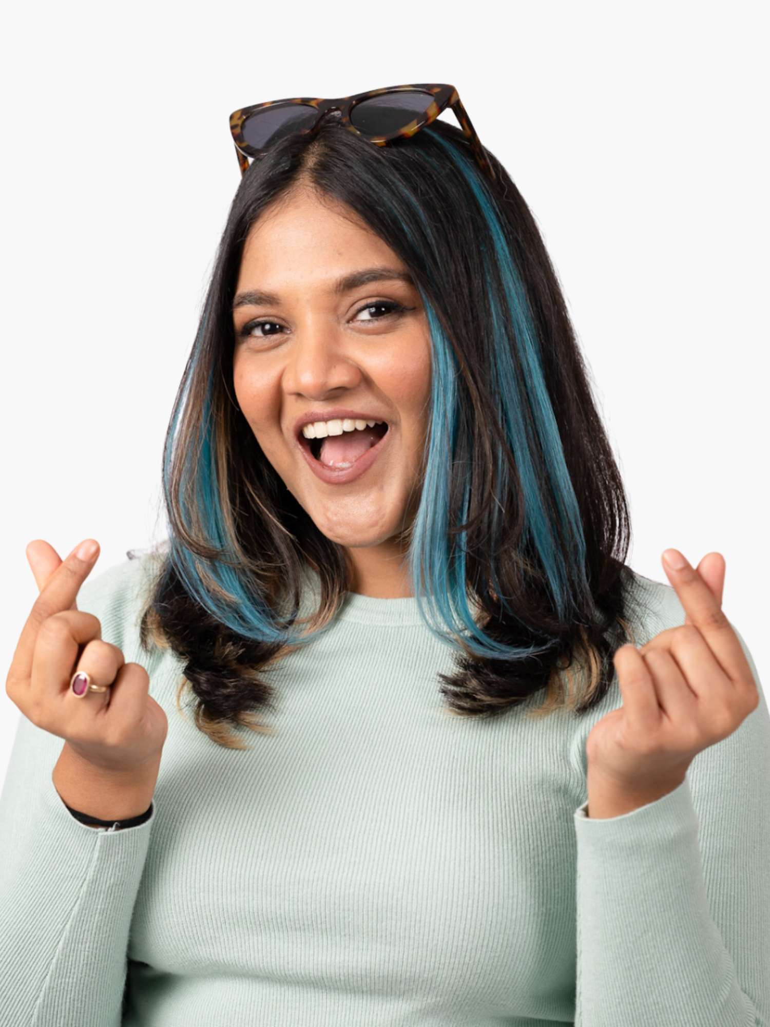 Teal Blue Streaks