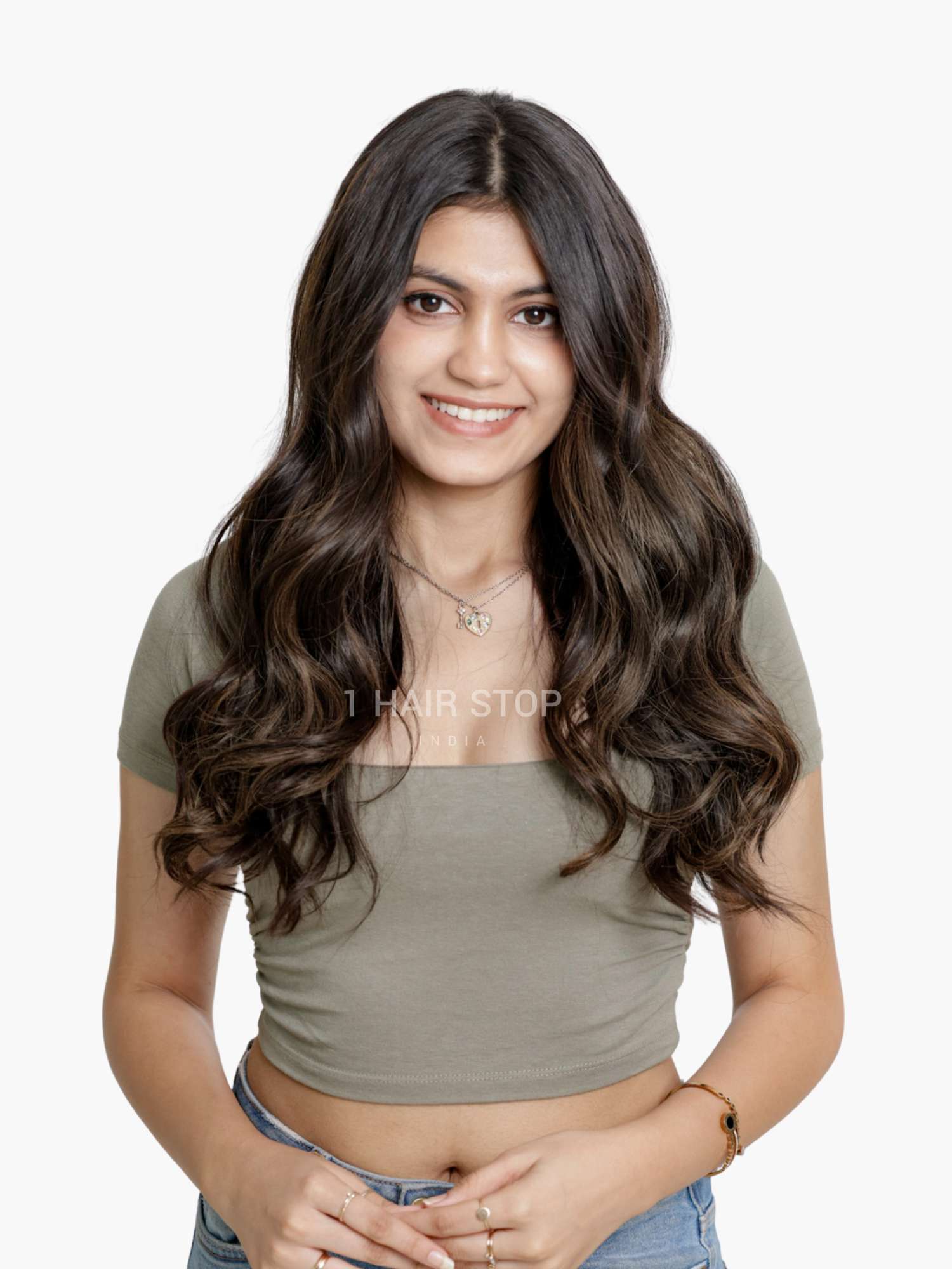 3 set ash brown balayage clip-in extensions