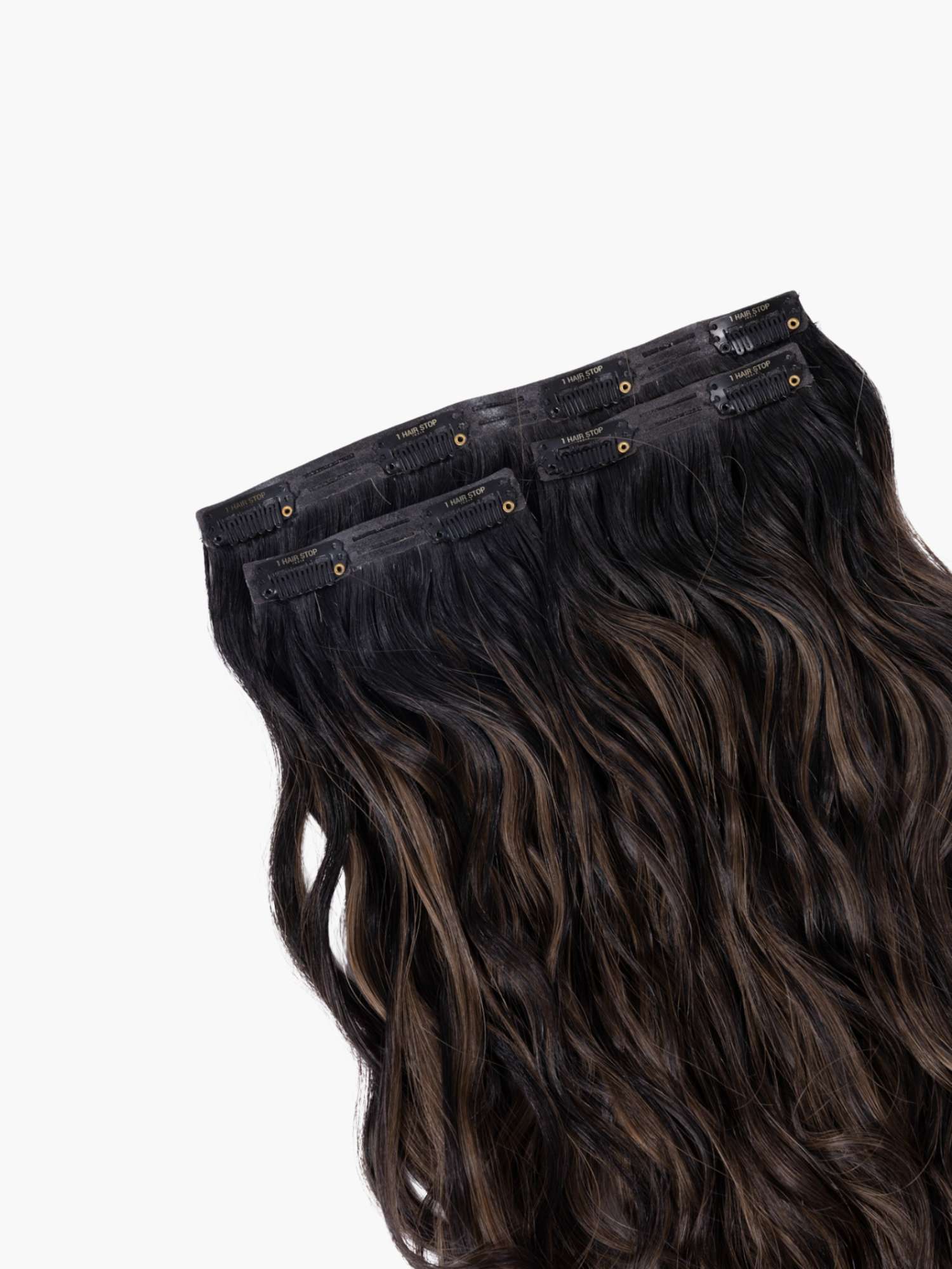 3 set ash brown balayage clip-in extensions