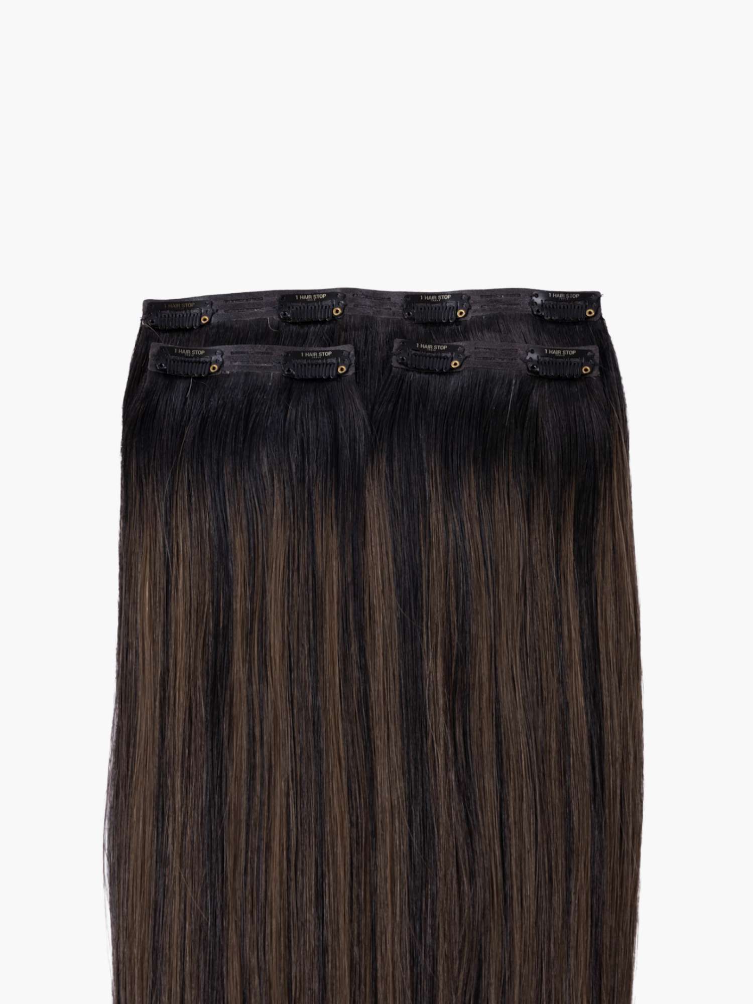 3 set ash brown balayage clip-in extensions