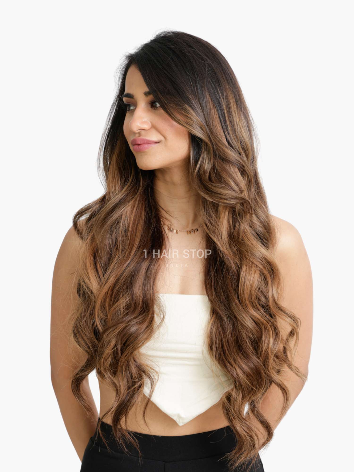 Chestnut Blend Seamless 7 Set Clip-in Extensions