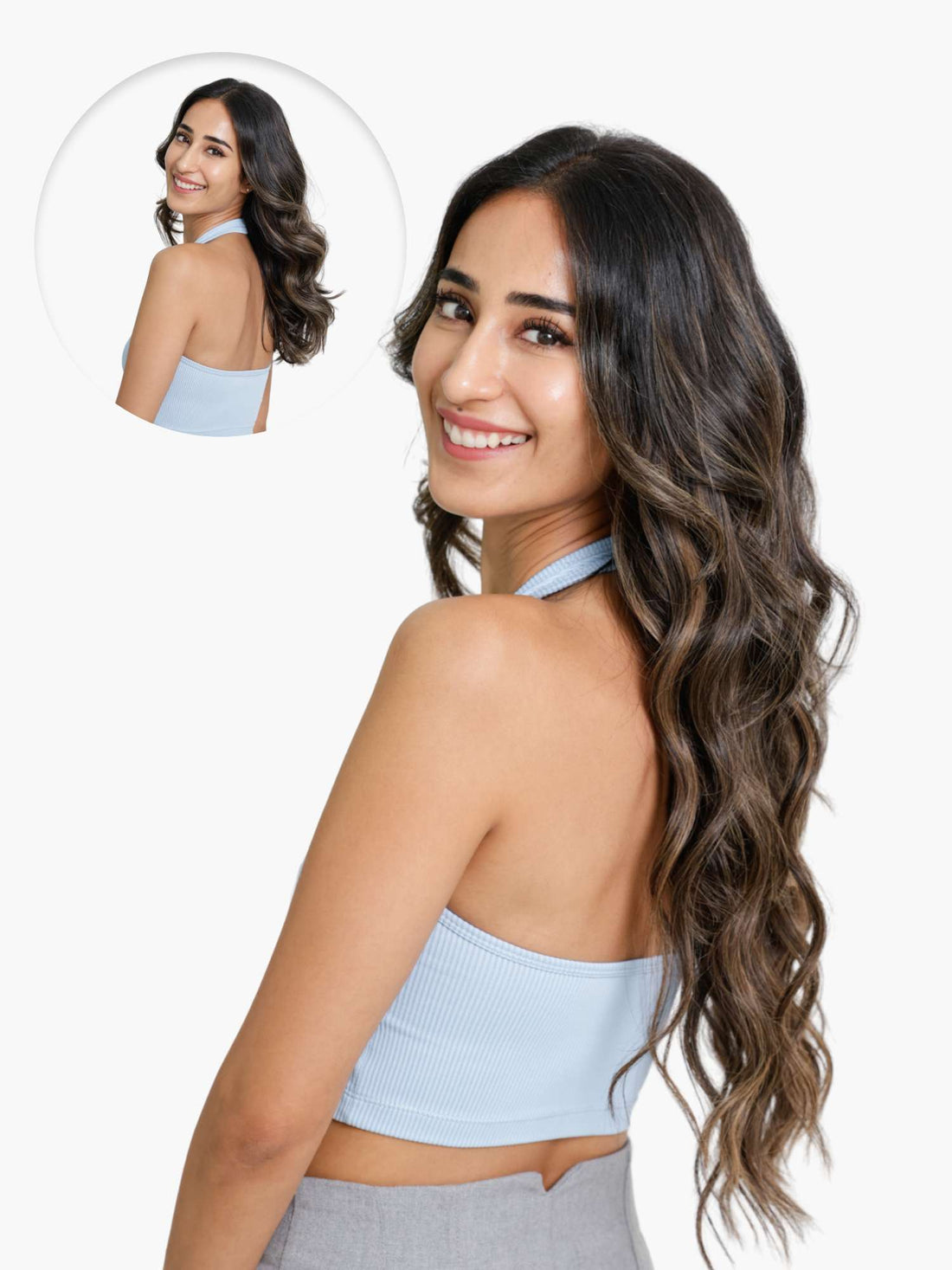 Ash Blonde Balayage 7 Set Clip-in Extensions