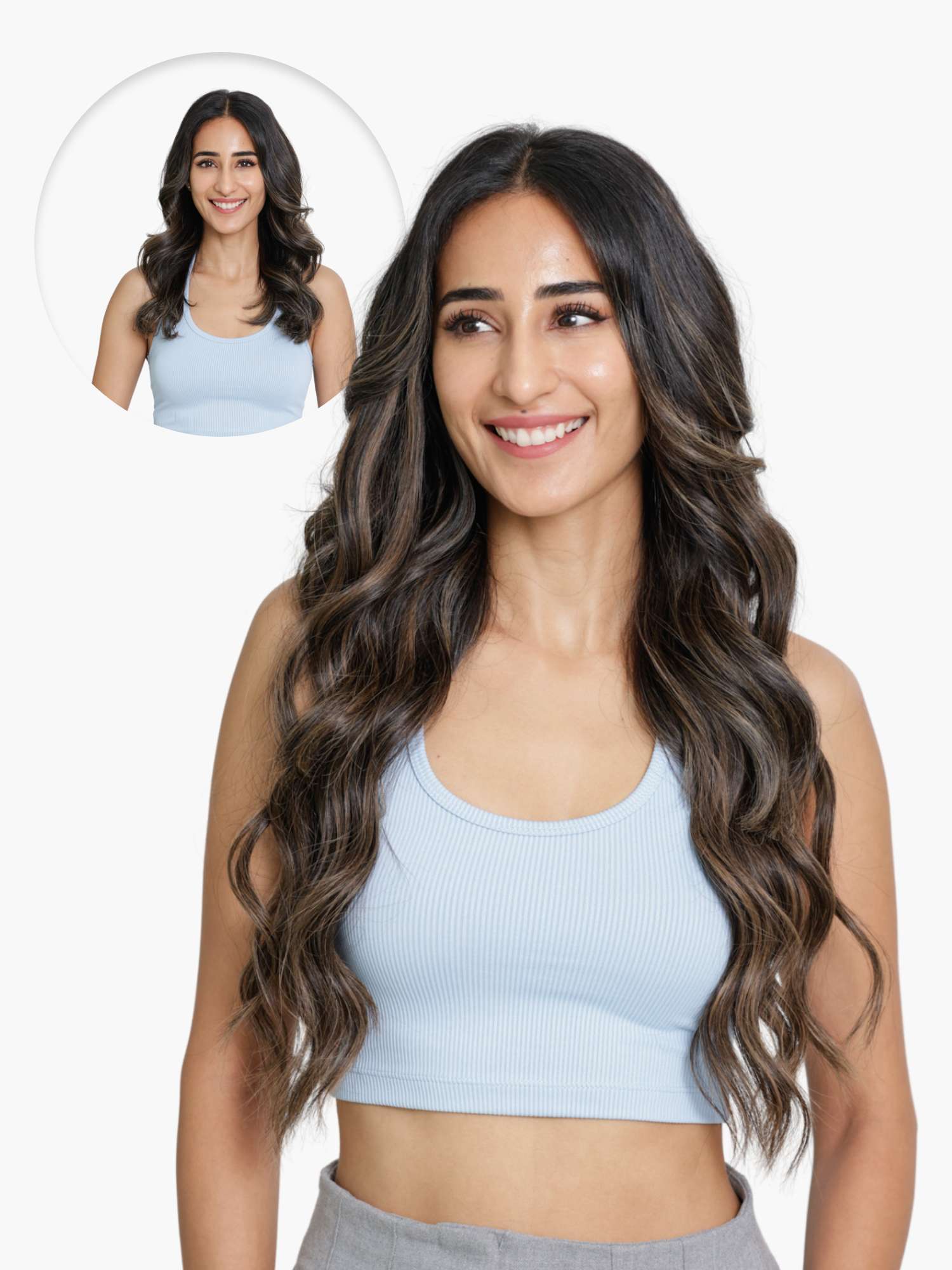 Ash Blonde Balayage 7 Set Clip-in Extensions