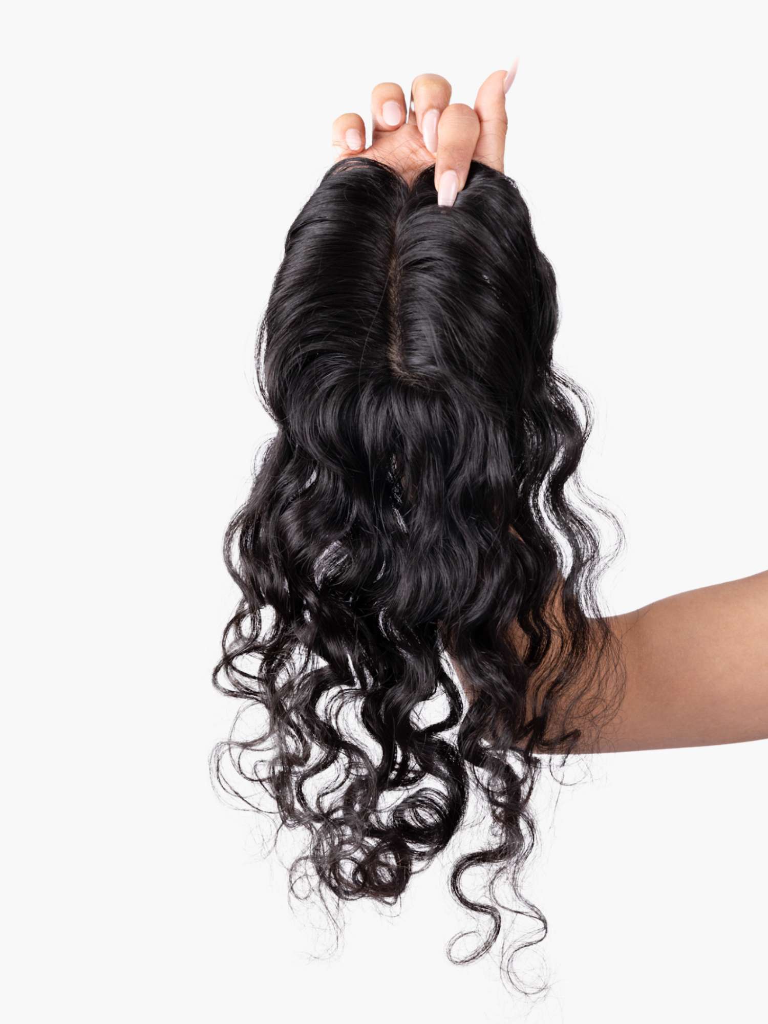 curly silk hair topper