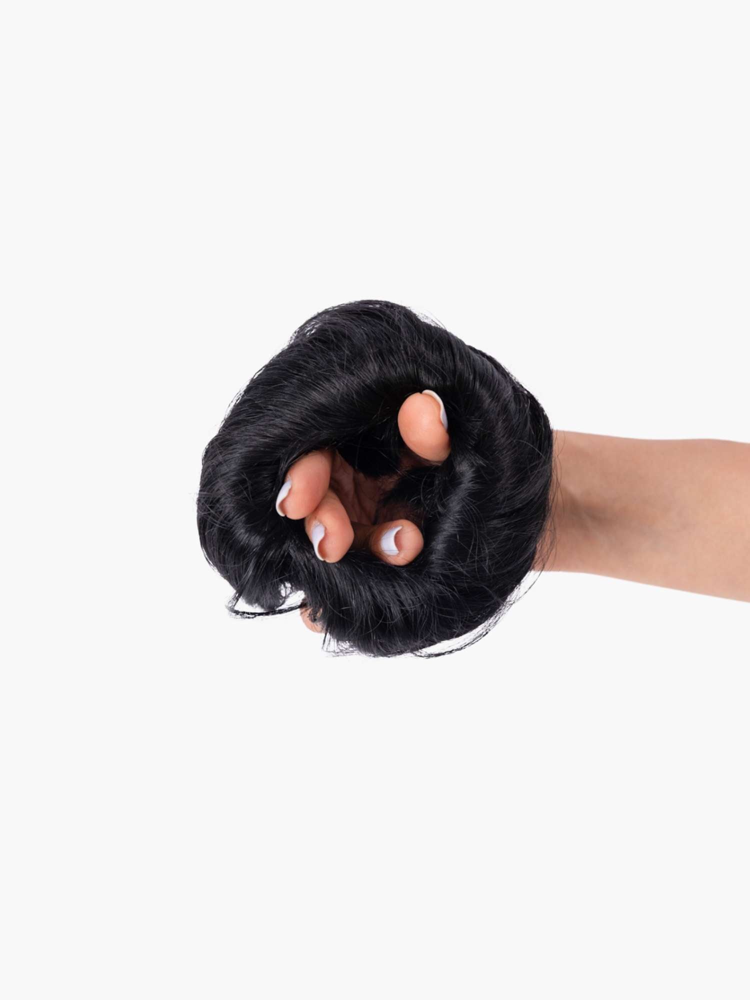 Human hair messy bun scrunchie
