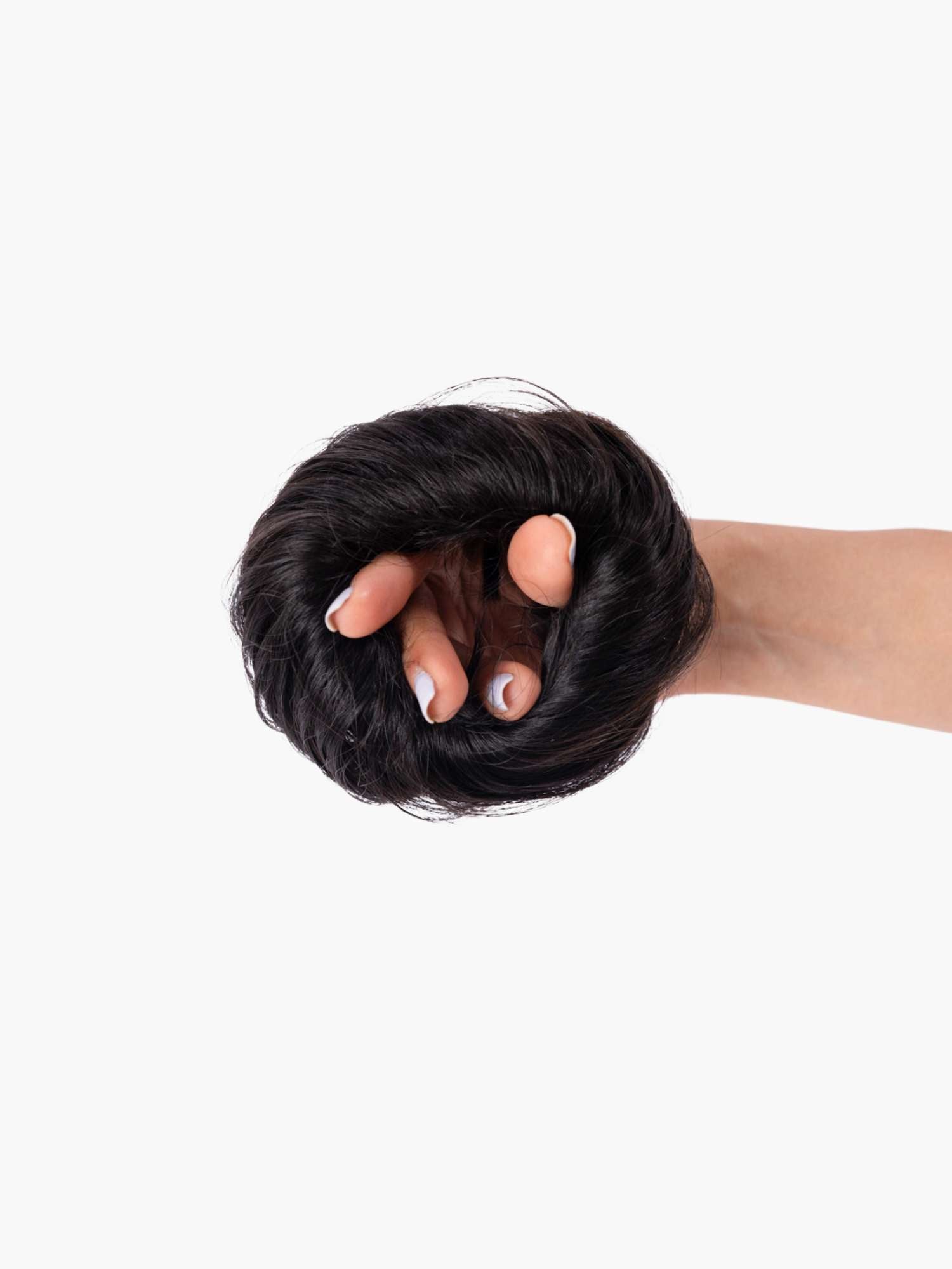 Human hair messy bun scrunchie