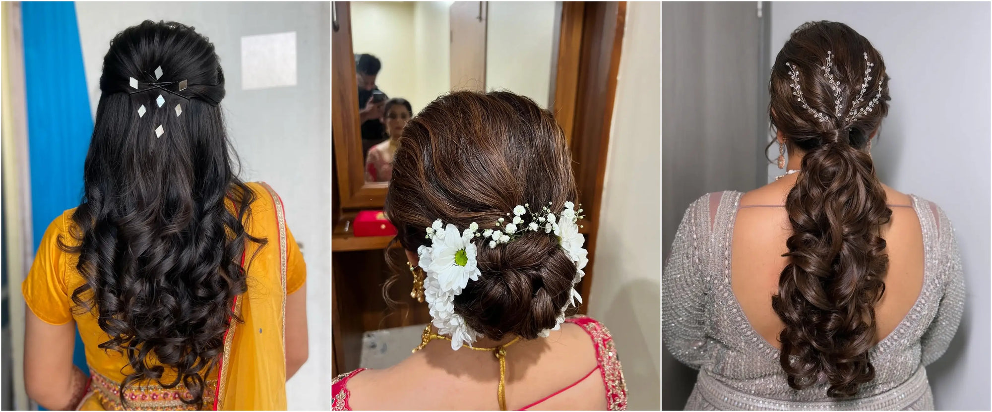 curly hairstyles for lehenga