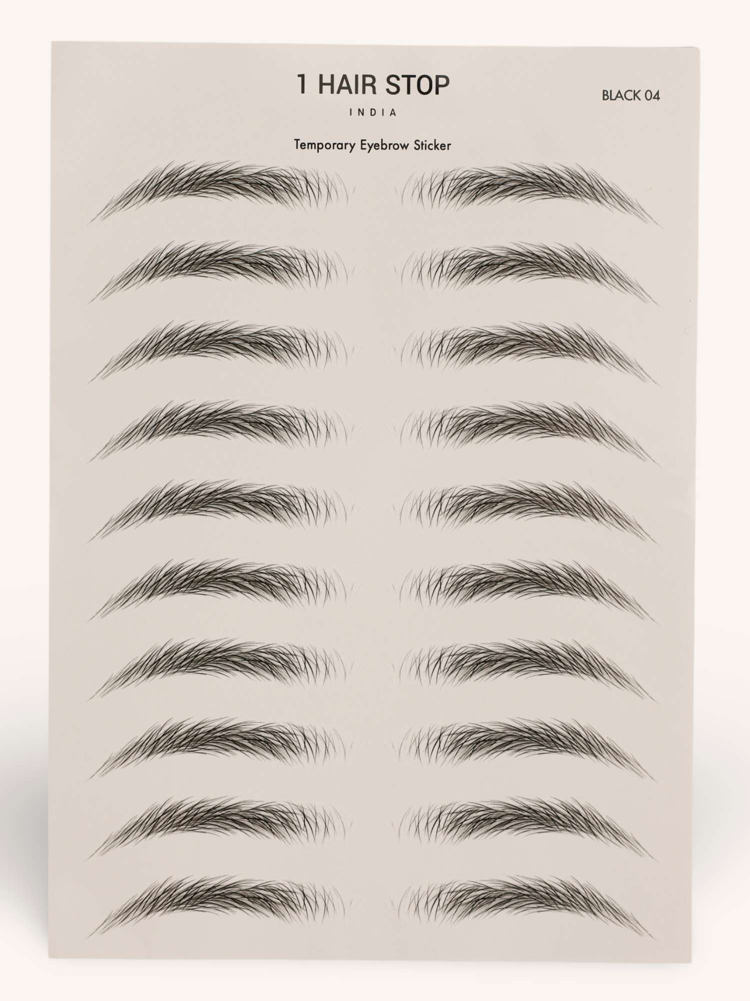 Temporary Eyebrow Sticker - Natural (Black 04)