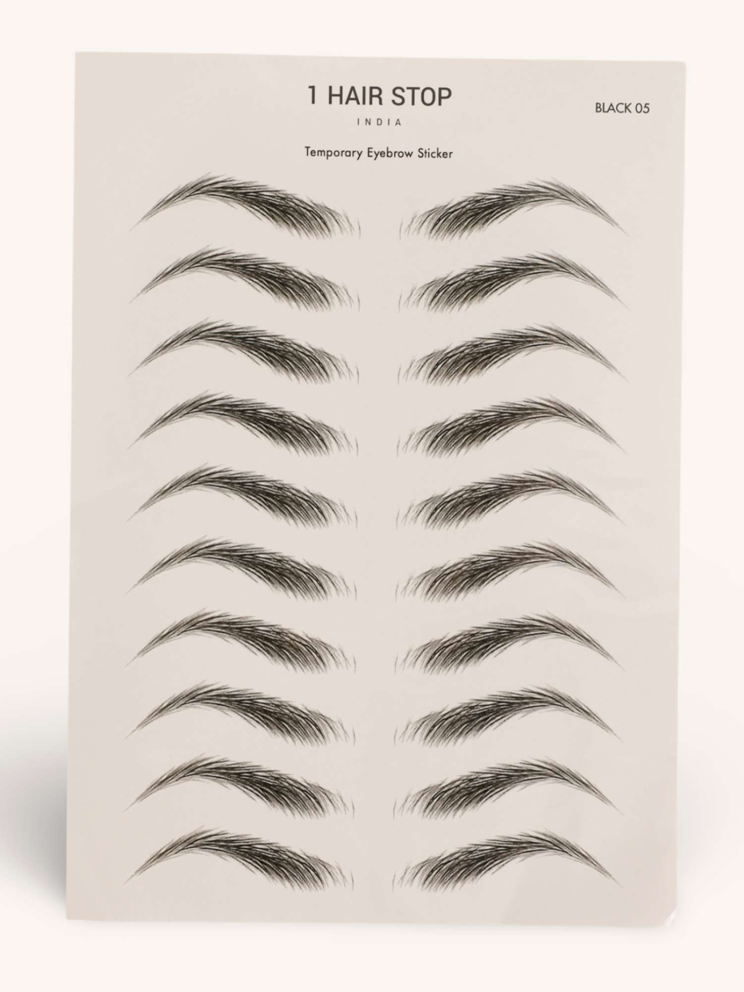 Temporary Eyebrow Sticker - Arched (Black 05)