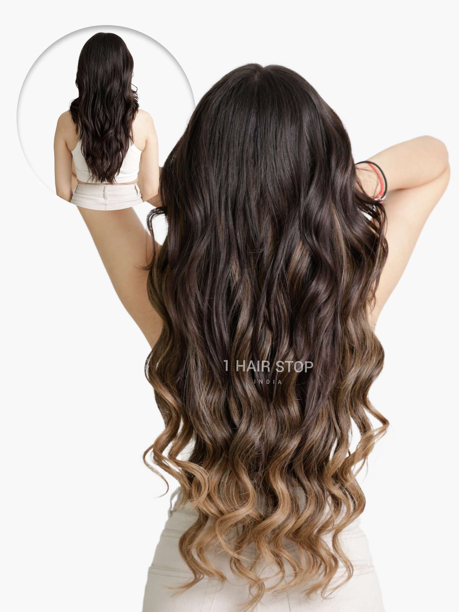 Buy Seamless 7 Set Ash Bronde Blend Hair Extensions Online 1 Hair Stop India