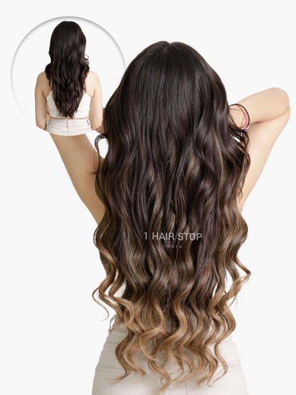 Ash Bronde Blend Seamless 7 Set Clip-in Extensions