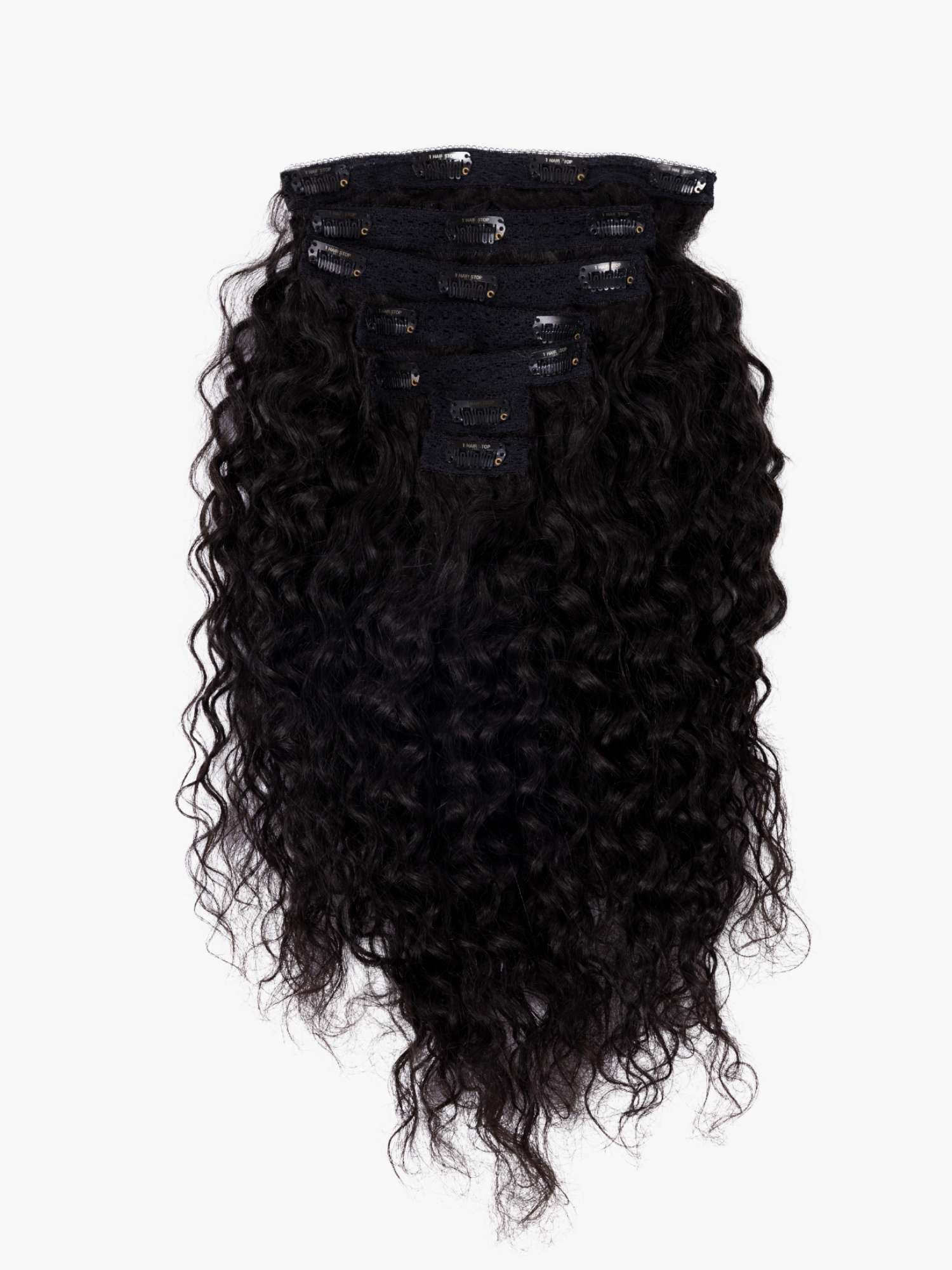 Curly-7 set clip-in hair extensions