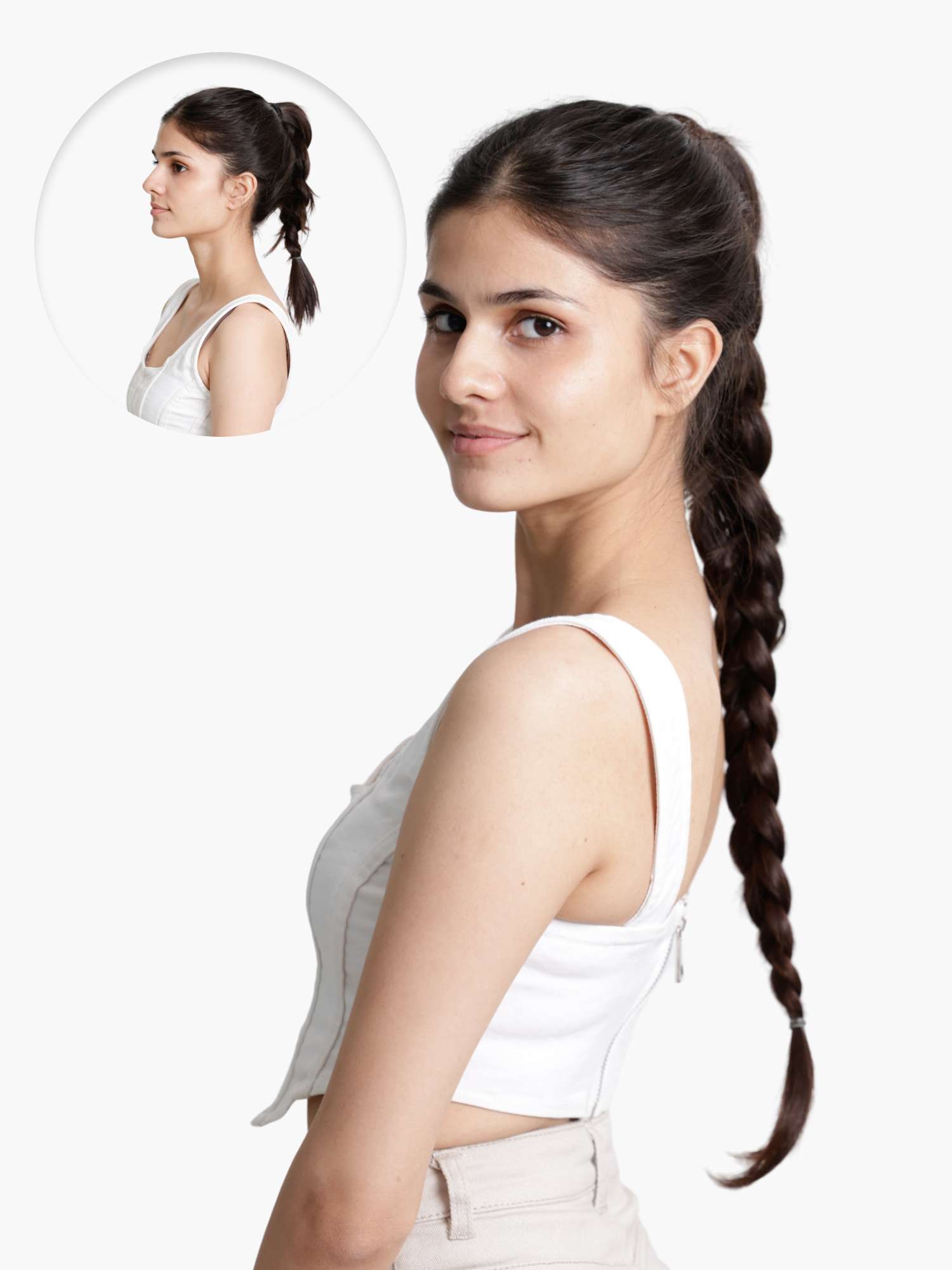 Braided ponytail extension