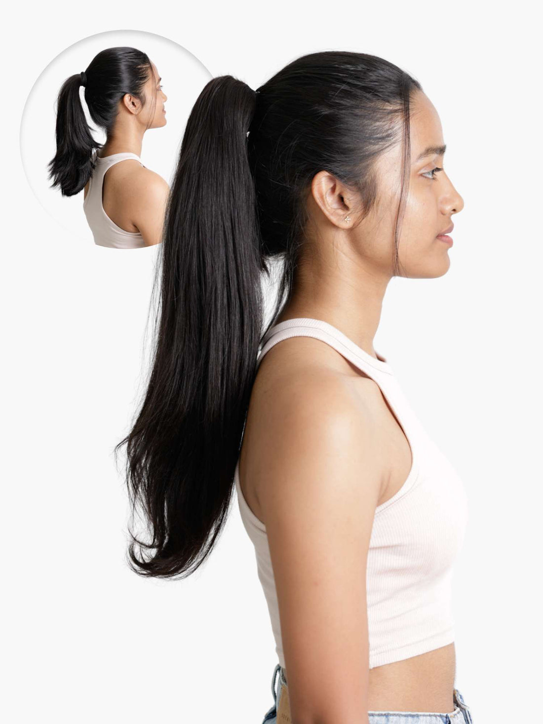 Claw clip-in ponytail extensions