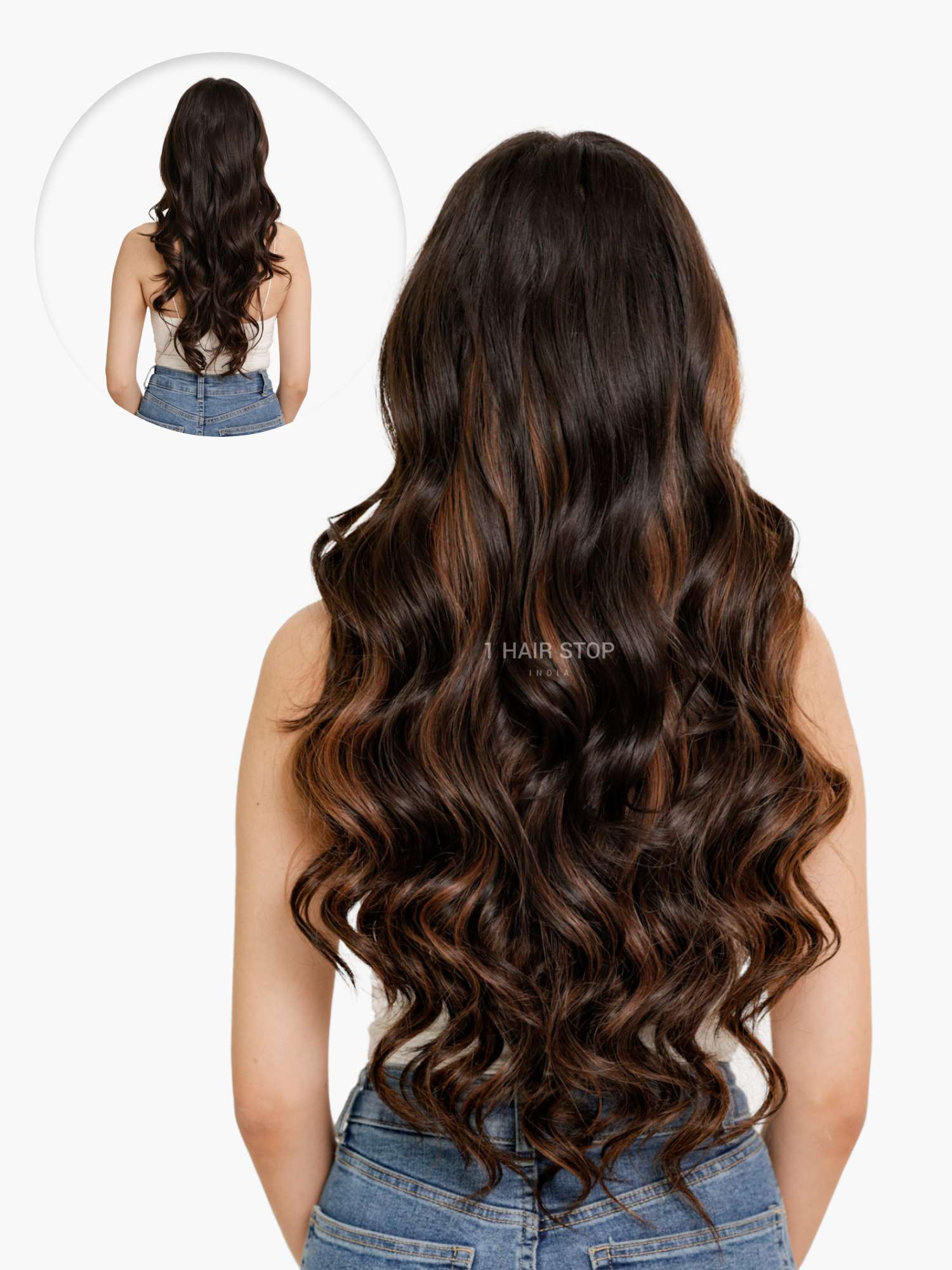 Mocha Brown Balayage Seamless 7 Set Clip-in Extensions