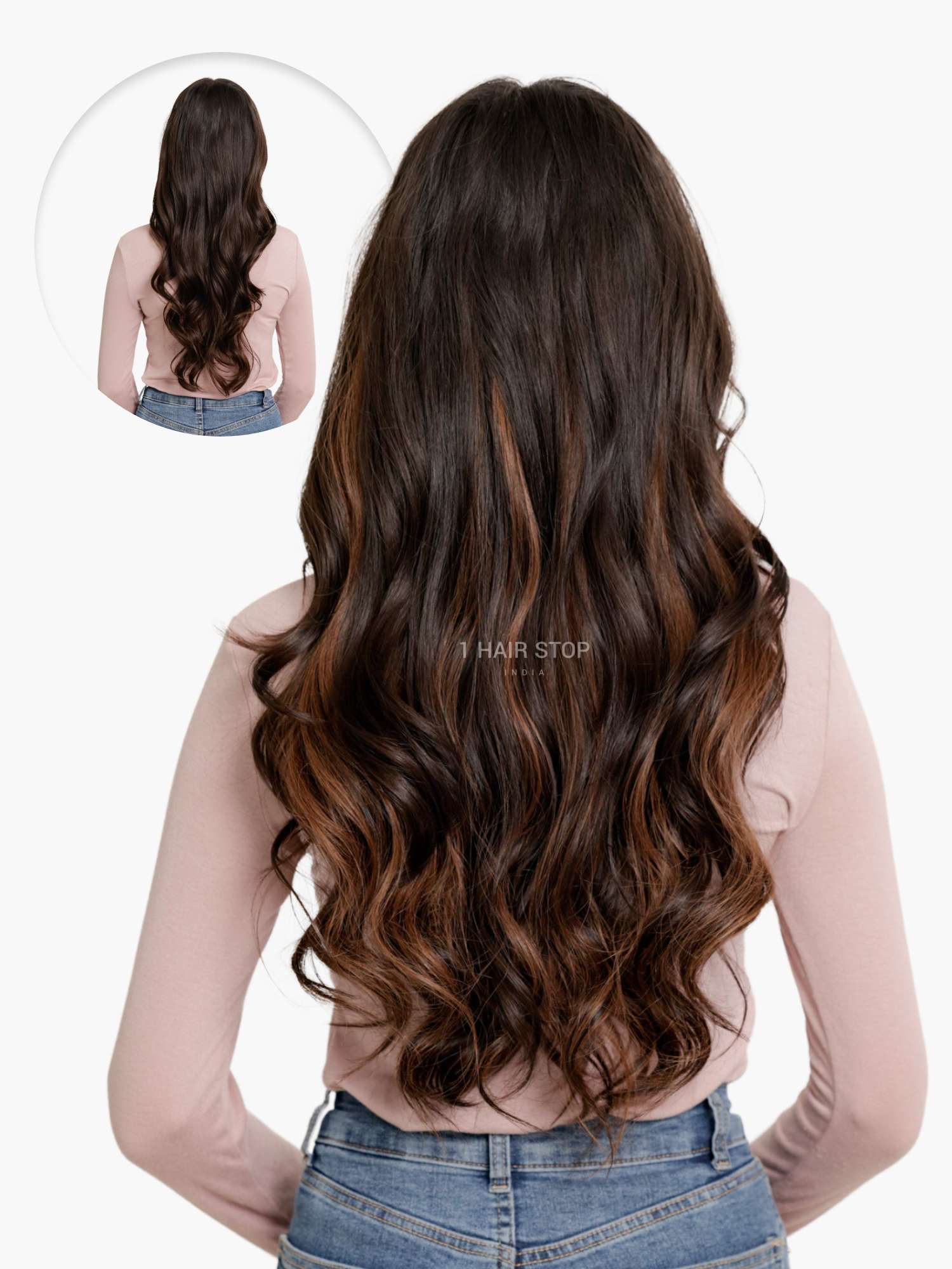 Mocha Brown Balayage - Seamless 3 Set Clip-in Extensions
