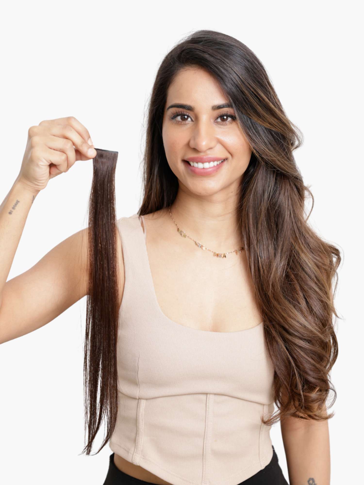 How to Use Clip in Colored Hair Streaks to Fake Highlights