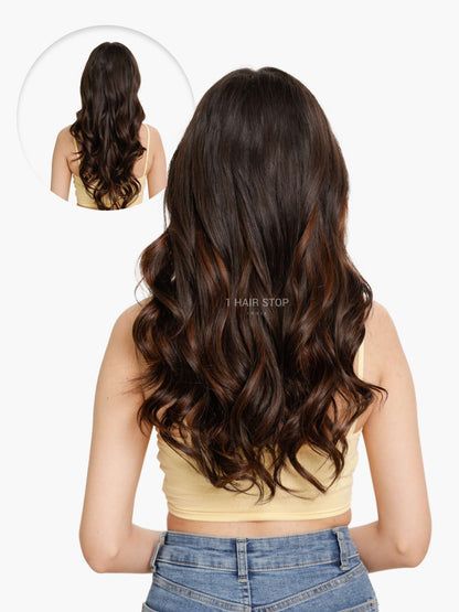 Atelier Clip-In Hair Extension- Caramel Balayage 20” / Beach Wave / Balayage